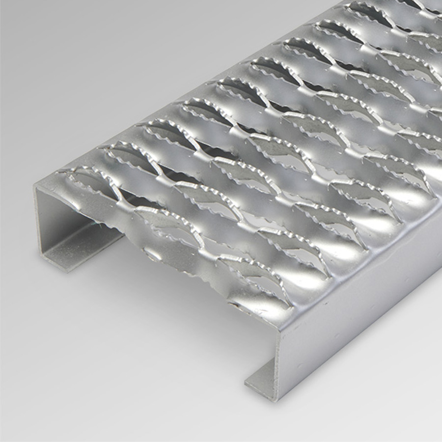 24 Length x 9-1/2 Width x 2 Depth 3342010-24 Grip Strut Channel Aluminum 4-Diamond Plank Safety Grating 