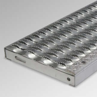 3342010-24 Grip Strut Channel Aluminum 4-Diamond Plank Safety Grating 24 Length x 9-1/2 Width x 2 Depth